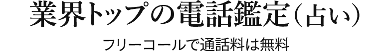 業界トップの電話鑑定（占い）